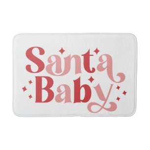 Santa Baby - Retro-jultypografi Badrumsmatta