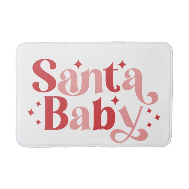 Santa Baby - Retro-jultypografi Badrumsmatta (Framsidan)