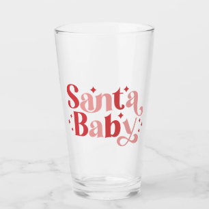 Santa Baby - Retro-jultypografi Glaskopp