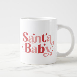 Santa Baby - Retro-jultypografi Jumbo Mugg