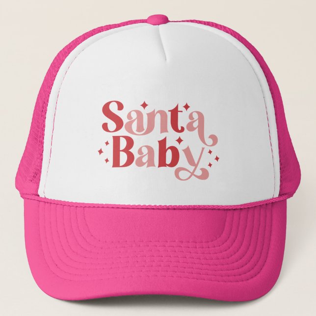 Santa Baby - Retro-jultypografi Keps (Framsida)