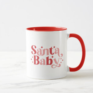 Santa Baby - Retro-jultypografi Mugg