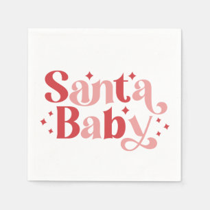 Santa Baby - Retro-jultypografi Pappersservett