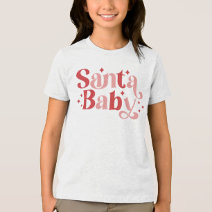Santa Baby - Retro-jultypografi T Shirt
