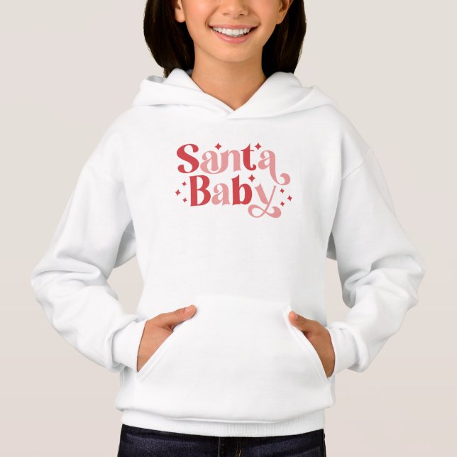 Santa Baby - Retro-jultypografi T Shirt (Framsida)