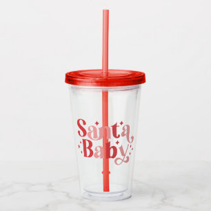 Santa Baby - Retro-jultypografi Take Away Mugg