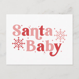 Santa Baby - Rolig typografisk juldesign Vykort