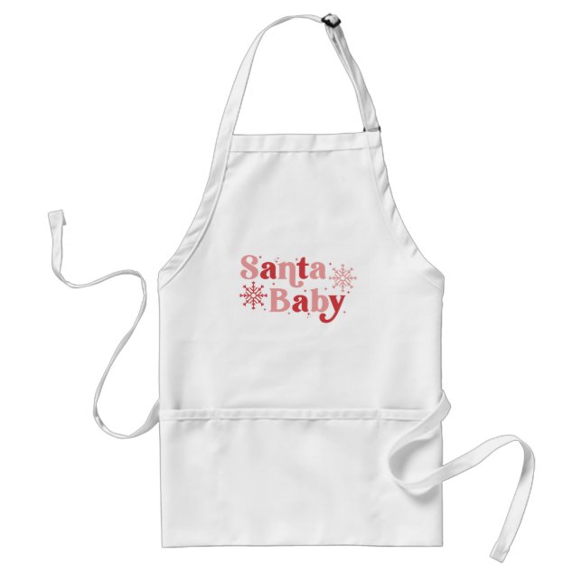 Santa Baby - Roligt Helgdag Typography Design Förkläde (Framsidan)