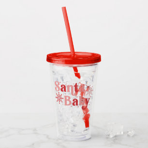 Santa Baby - Roligt Helgdag Typography Design Take Away Mugg