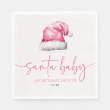 Santa Baby Rosa Hat jul Helgdag Baby Shower