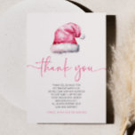 Santa Baby Rosa Hat jul Helgdag Baby Shower Tack Kort<br><div class="desc">Det här är ett Rosa i Santa Baby Hat-julen,  Helgdag-tack.</div>
