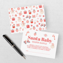 Santa Baby Rosa Rosa Baby Shower Blöja Lotteri