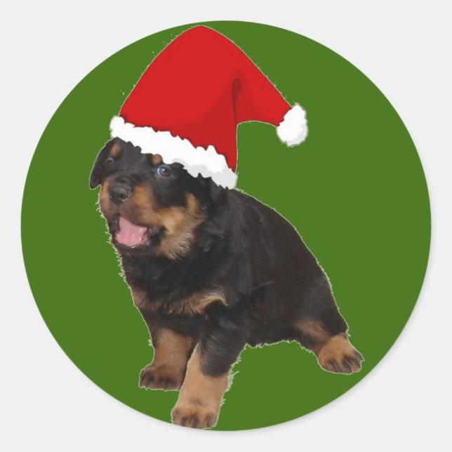 Santa Baby Runt Klistermärke (Framsida)