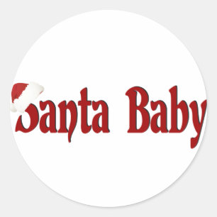 Santa Baby Runt Klistermärke