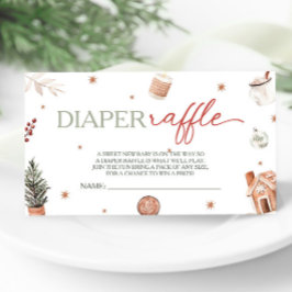 Santa Baby Shower Diaper Raffle Tilläggskort