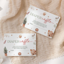 Santa Baby Shower Diaper Raffle Tilläggskort