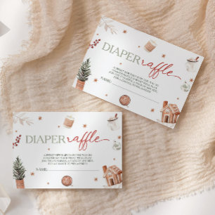 Santa Baby Shower Diaper Raffle Tilläggskort