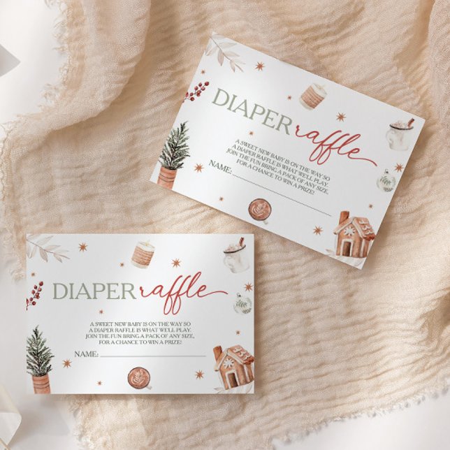 Santa Baby Shower Diaper Raffle Tilläggskort (Skapare uppladdad)