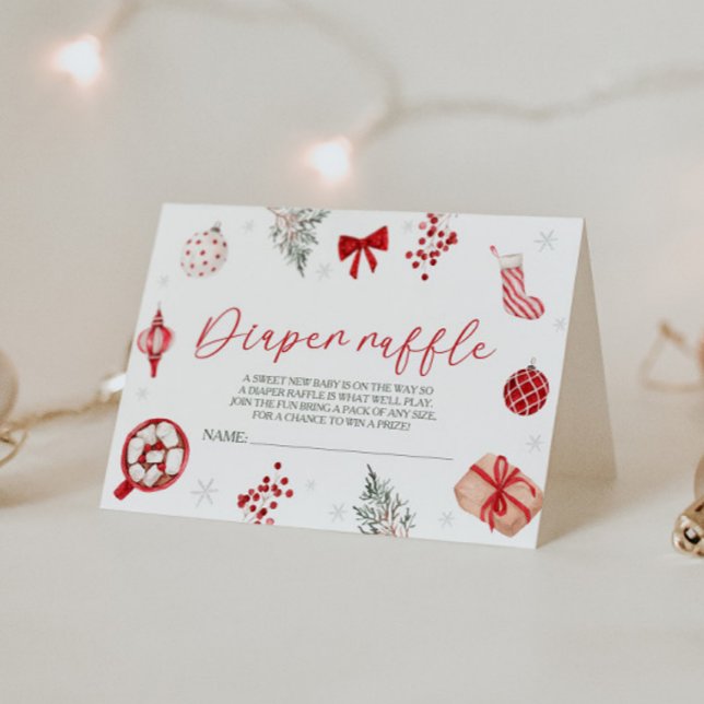 Santa Baby Shower Diaper Raffle Tilläggskort (Skapare uppladdad)