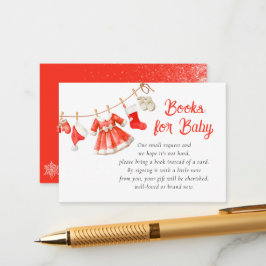 Santa Baby Shower Girl Books for Baby Tilläggskort