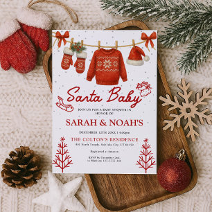 Santa Baby Shower Inbjudan 