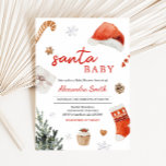 Santa Baby Shower Inbjudningar<br><div class="desc">Välkomna din lilla med vår hjärtliga inbjudan till jul Baby Shower Printable. Anpassa för att  glädjen med dina kära! BS567</div>
