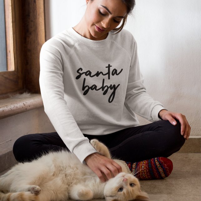 Santa Baby | Trendiget Jul Modern minimalistisk T Shirt (Skapare uppladdad)