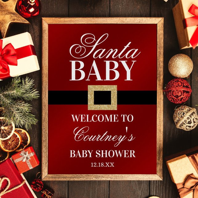 Santa Baby | Välkomsthälsning för julklapp Poster (Skapare uppladdad)
