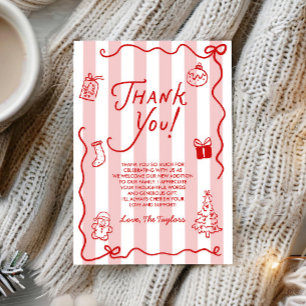 Santa Baby! Whimsikalisk jul Baby Shower Tack Kort