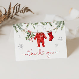 Santa Baby Winter-juljusknappen Baby Shower Tack Kort