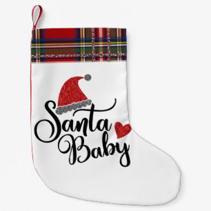 Santa babyjulstrumpa liten julstrumpa