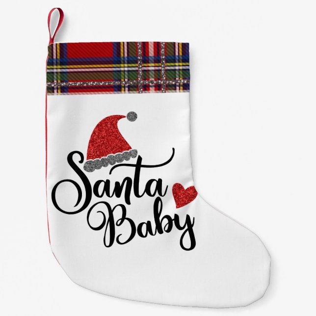 Santa babyjulstrumpa liten julstrumpa (Framsidan)