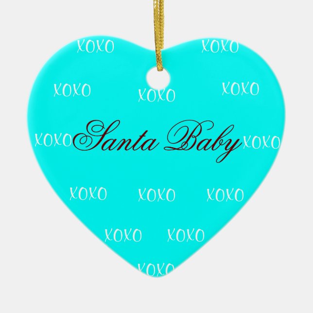 Santa babyprydnad julgransprydnad keramik (Framsidan)