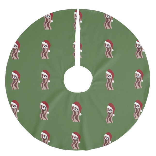 Santa bacon julgransmatta borstad polyester (Framsidan)