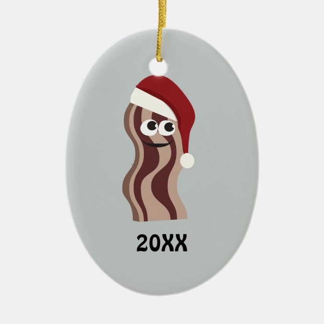 Santa bacon julgransprydnad keramik (Framsidan)