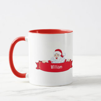 Santa Banner Jul Kombinations Mugg