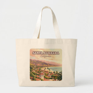 Santa Barbara Beach Central Kusten California Retr Jumbo Tygkasse