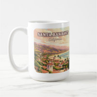Santa Barbara Beach Central Kusten California Retr