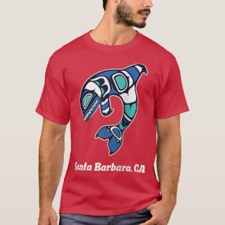 Santa Barbara CA Native American Tribal Orca Kille T Shirt