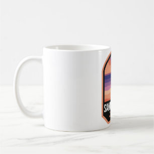 Santa Barbara CA Retro Sunset Kaffemugg