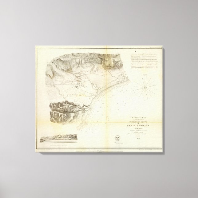 Santa Barbara, Calif Canvastryck (Framsida)