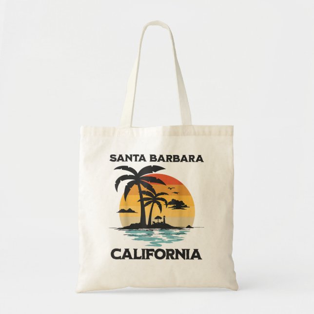 Santa Barbara California BeachSurf Summer Vacation Tygkasse (Framsidan)