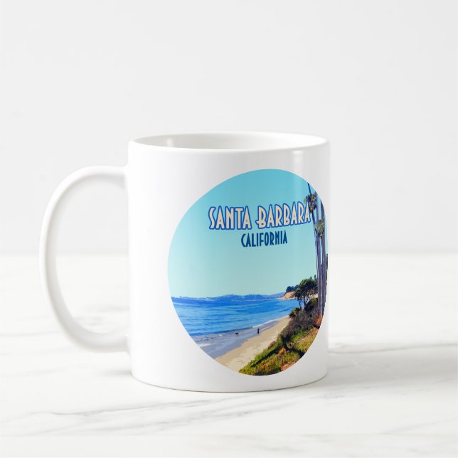 Santa Barbara California Butterfly Beach Montecito Kaffemugg (Vänster)