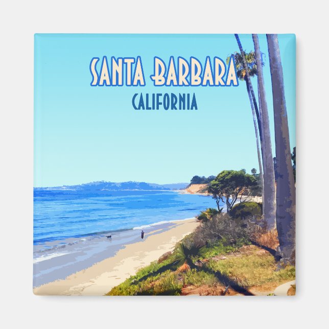 Santa Barbara California Butterfly Beach Montecito Magnet (Framsidan)