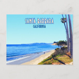 Santa Barbara California Butterfly Beach Montecito Vykort