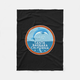 Santa Barbara California Dolphin Ca Vacation Souve Fleecefilt