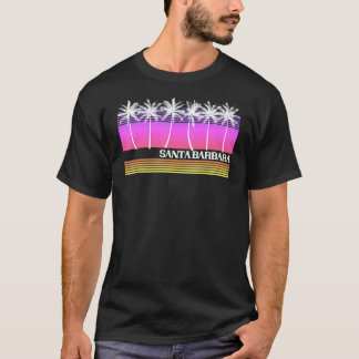Santa Barbara California Retro Beach Vintage Sunse T Shirt