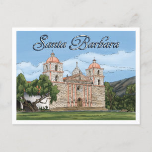 Santa Barbara California vycard Vykort