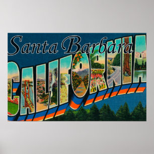 Santa Barbara CaliforniaLarge brevplatser Poster