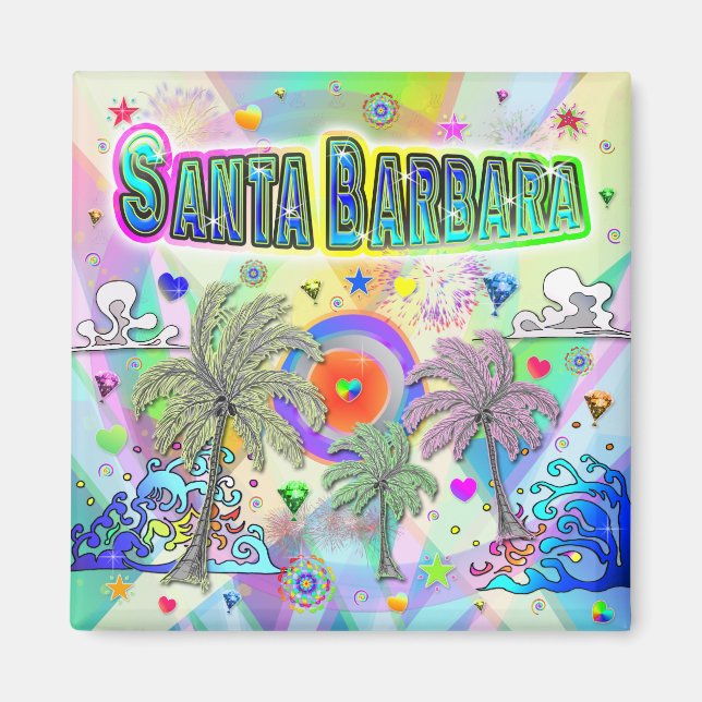Santa Barbara Deep Dream Magnet (Framsidan)